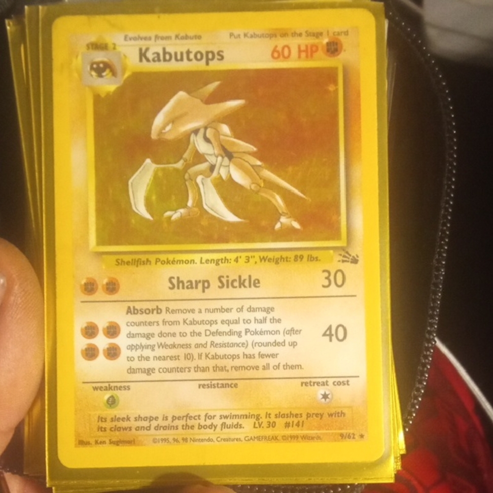 Nintendo Pokémon Kabutops Card - Vibrant Yellow